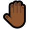 Raised Back of Hand - Medium Black emoji on Microsoft